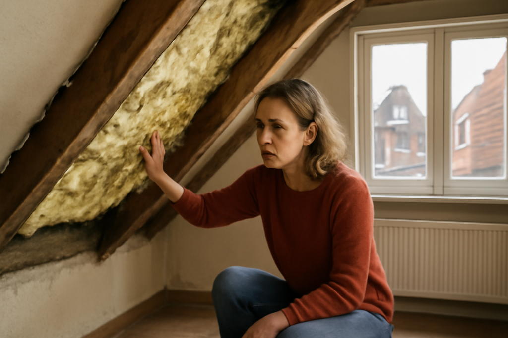 AI-illustratie bij: Concept: Wonen & Vastgoed — Ziekmakend isolatieschuim aangetroffen in tienduizenden woningen