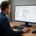 AI-illustratie bij: Concept: Software & Online Tools — Software-update - Double Commander 1.2.9