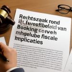 AI-illustratie bij: Rechtszaak rond thuiswerkbeleid van Booking.com en mogelijke fiscale implicaties