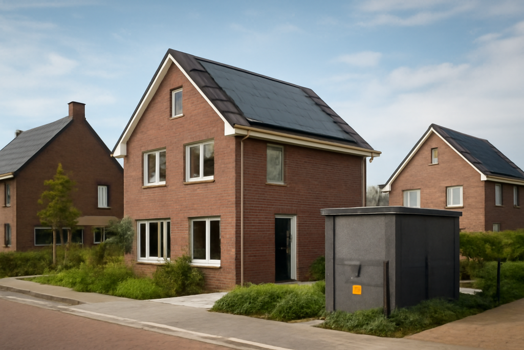 AI-illustratie bij: Netbewust bouwen als oplossing voor netcongestie bij woningbouw