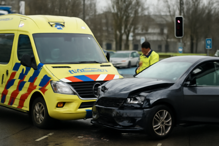 AI-illustratie bij: Aanrijding met ambulance in Rotterdam leidt tot gewonde medewerker en onderzoek naar verkeersveiligheid