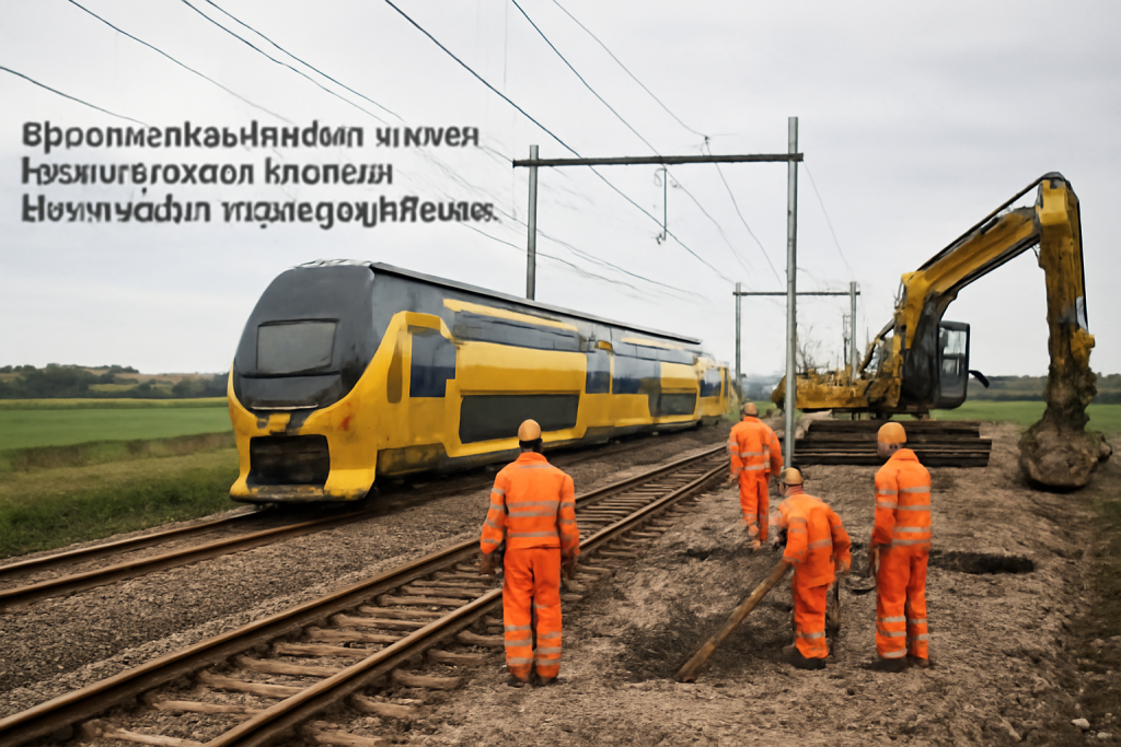 AI-illustratie bij: Spoorwerkzaamheden tussen Leeuwarden en Stavoren beïnvloeden reismogelijkheden