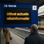 AI-illustratie bij: Tijdelijke storing bij NS zorgt voor uitval actuele reisinformatie op digitale borden