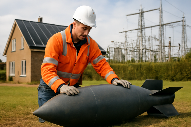 AI-illustratie bij: Overwegingen rond het gebruik van krachtige conventionele wapens en de impact op energie-infrastructuur