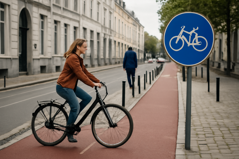 AI-illustratie bij: Brussel werkt aan veilige alternatieve fietsroute rond voetgangerszone