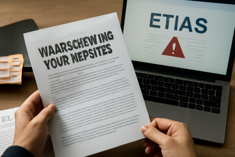 AI-illustratie bij: Waarschuwing voor nepsites rond nog niet verplichte ETIAS-reisvergunning